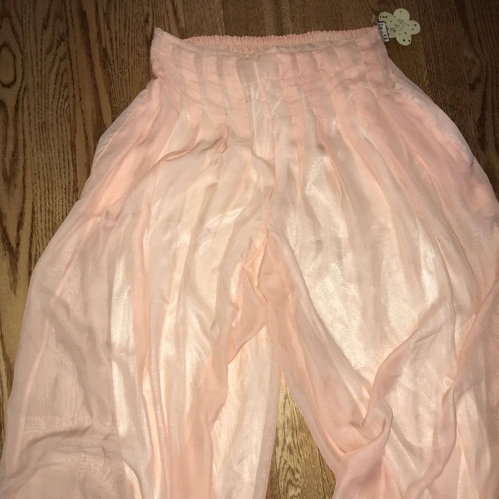 Light pink flowy pants